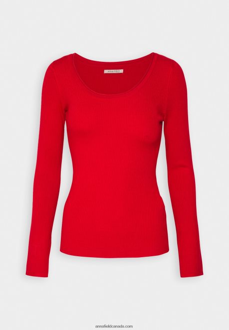 Anna Field Women Button Detail Jumper Red H42J4Z842