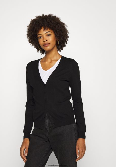 Anna Field Women Cardigan Black H42J4Z817