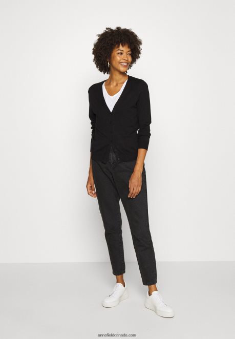 Anna Field Women Cardigan Black H42J4Z817