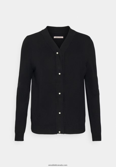 Anna Field Women Cardigan Black H42J4Z828