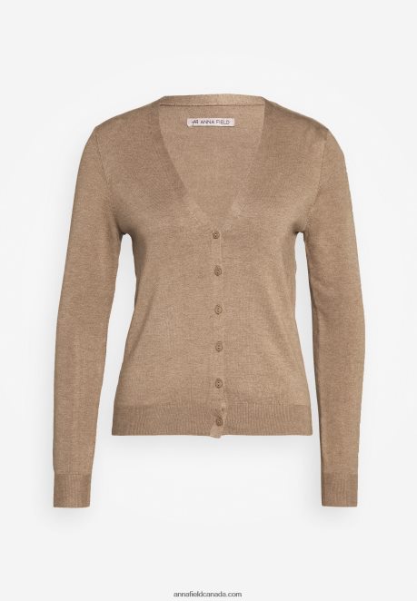 Anna Field Women Cardigan Camel H42J4Z818