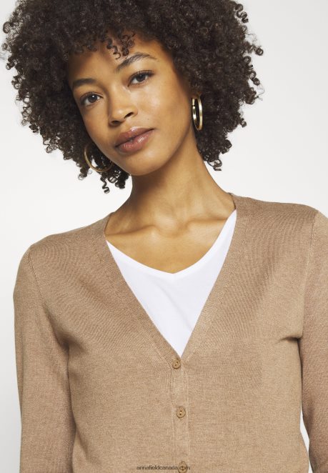 Anna Field Women Cardigan Camel H42J4Z818