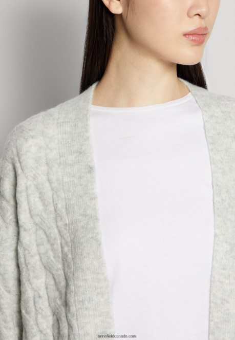 Anna Field Women Cardigan Mottled Grey H42J4Z821