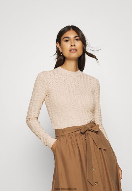 Anna Field Women Jumper Light Tan Melange H42J4Z836