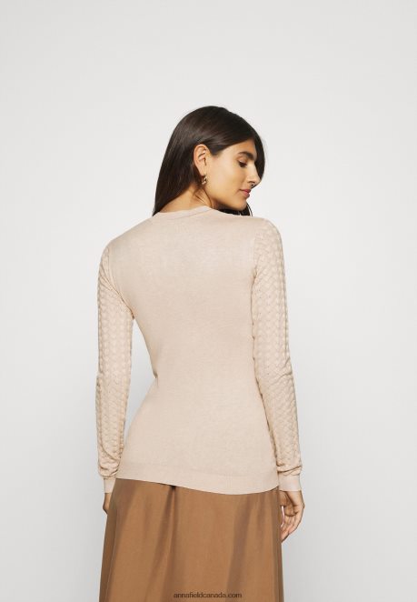 Anna Field Women Jumper Light Tan Melange H42J4Z836