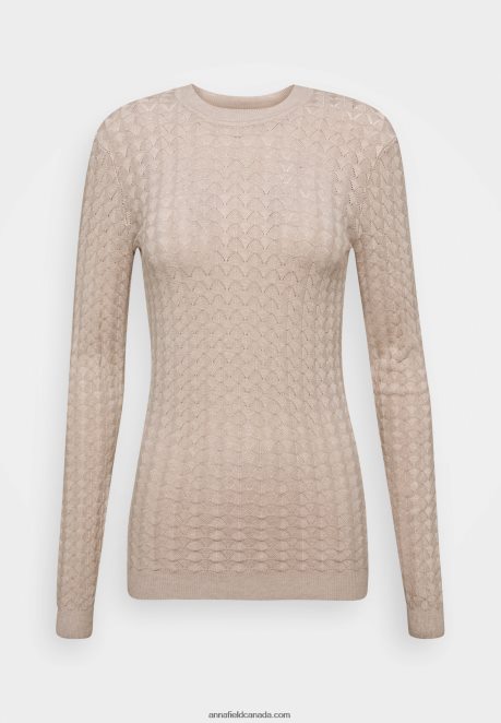 Anna Field Women Jumper Light Tan Melange H42J4Z836