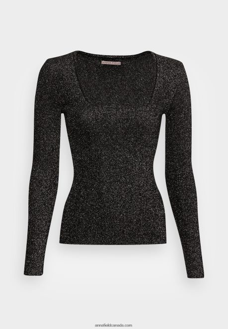 Anna Field Women Lurex Jumper Black H42J4Z854