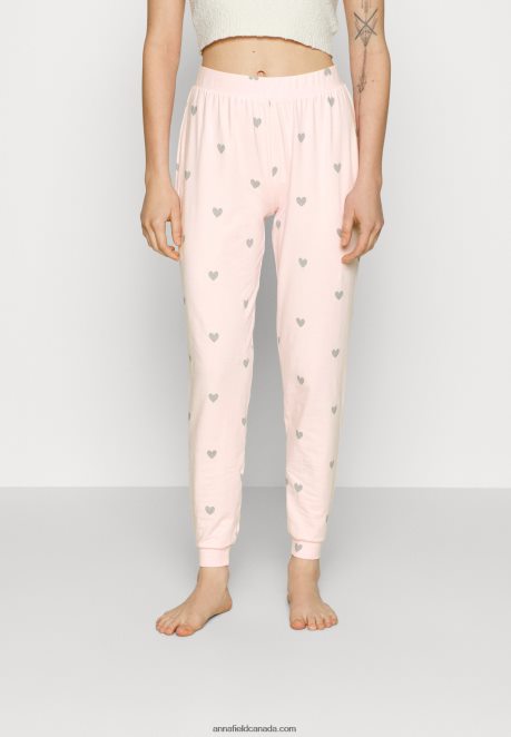 Anna Field Women 2 Pack Pyjama Bottoms Pink/Grey H42J4Z1076