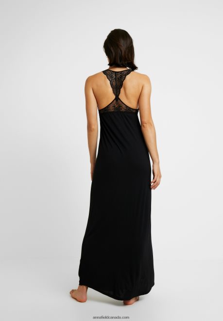 Anna Field Women Anna Long Viscose Dress Nightie Black H42J4Z1057
