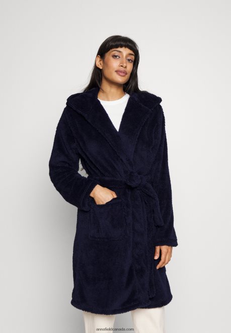Anna Field Women Dressing Gown Blue H42J4Z1077