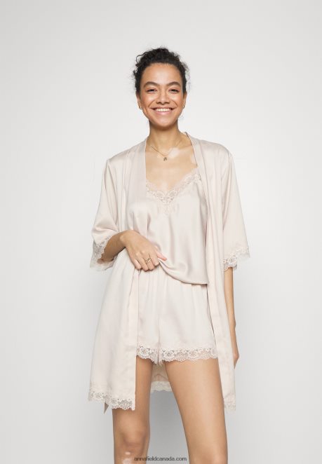 Anna Field Women Dressing Gown Off-White H42J4Z1078