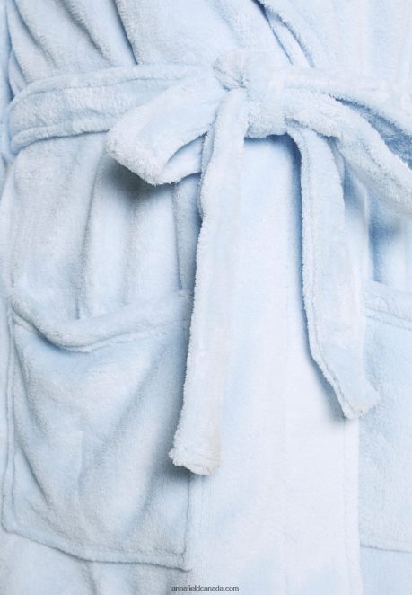 Anna Field Women Ladies Plush Bathrobe Dressing Gown Blue H42J4Z1094