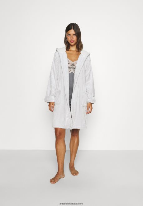 Anna Field Women Maelis Dressing Gown Grey H42J4Z1082