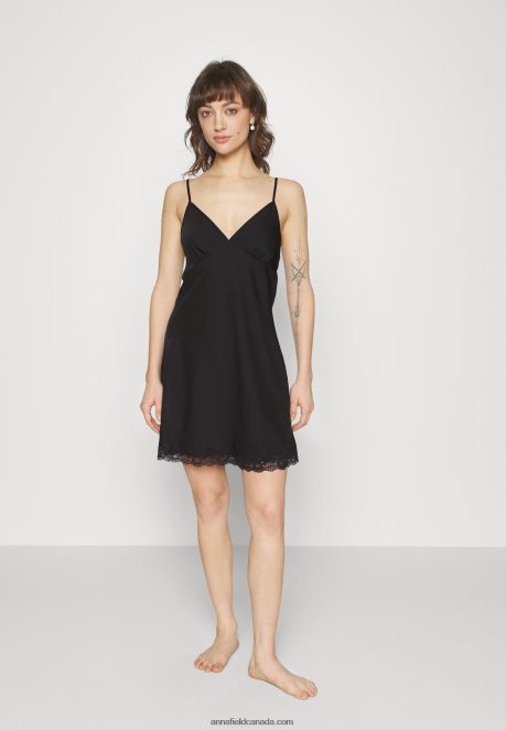 Anna Field Women Nightie Black H42J4Z1053