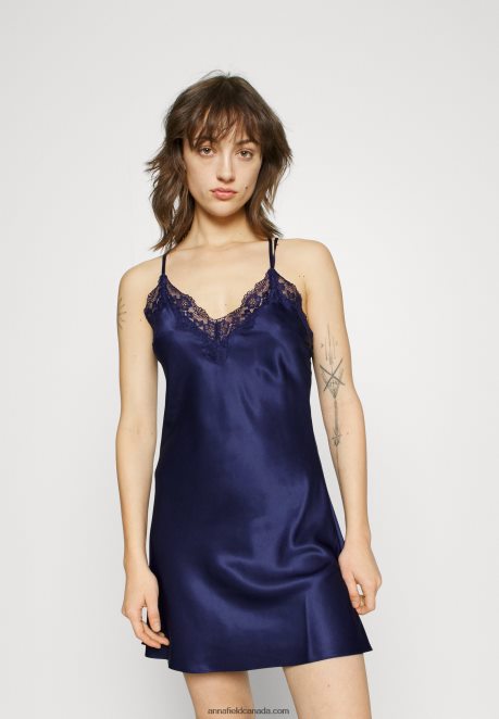 Anna Field Women Nightie Blue H42J4Z1048