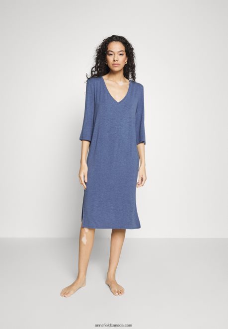 Anna Field Women Nightie Blue H42J4Z1052
