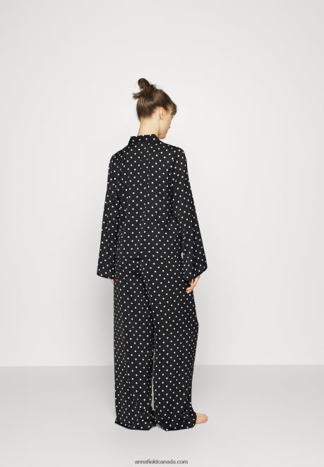 Anna Field Women Pyjama Set Black/Off-White H42J4Z1062