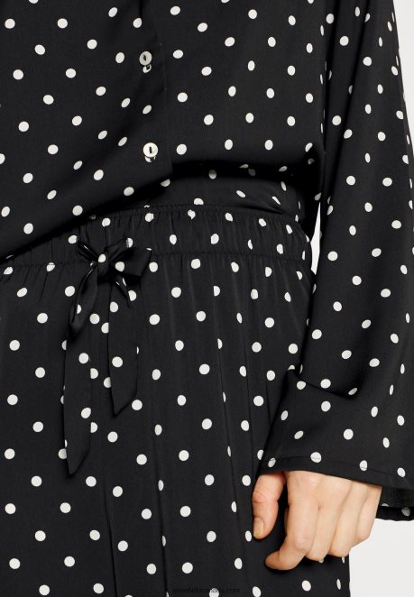 Anna Field Women Pyjama Set Black/Off-White H42J4Z1062