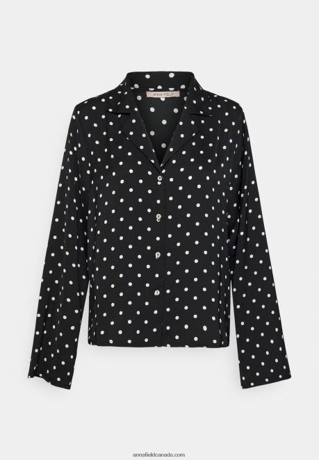 Anna Field Women Pyjama Set Black/Off-White H42J4Z1062