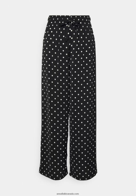 Anna Field Women Pyjama Set Black/Off-White H42J4Z1062