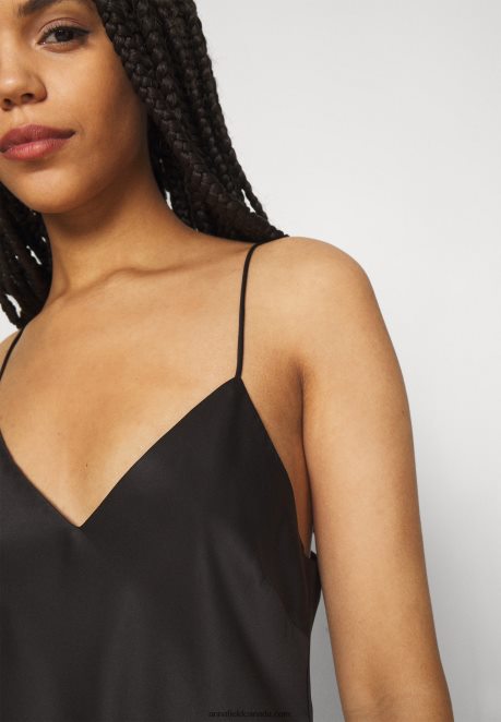 Anna Field Women Simple Satin Nightie Nightie Black H42J4Z1044