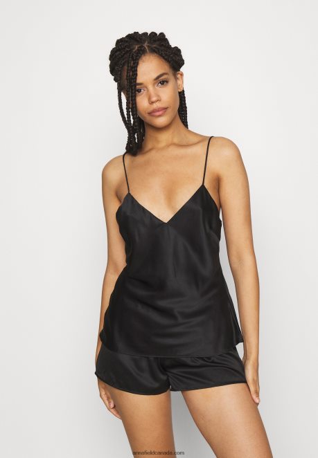 Anna Field Women Simple Satin Short Set Pyjama Set Black H42J4Z1068