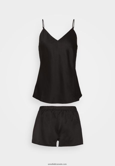 Anna Field Women Simple Satin Short Set Pyjama Set Black H42J4Z1068
