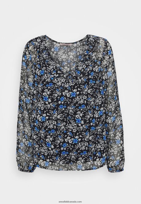 Anna Field Women Blouse Black/Multicolor H42J4Z698