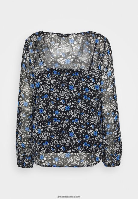 Anna Field Women Blouse Black/Multicolor H42J4Z698