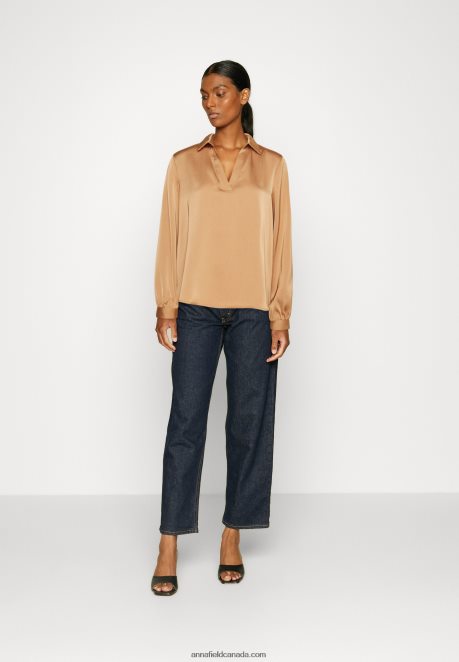 Anna Field Women Blouse Brown H42J4Z695