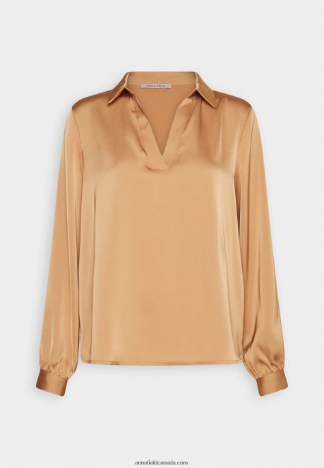 Anna Field Women Blouse Brown H42J4Z695