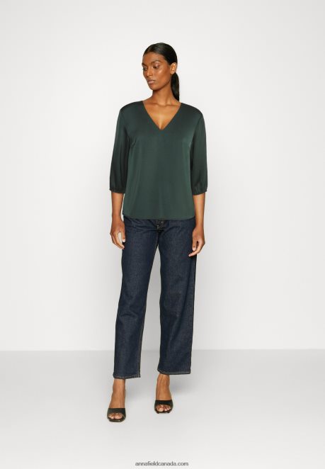 Anna Field Women Blouse Dark Green H42J4Z696