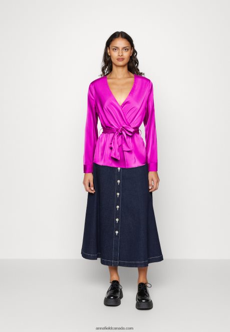 Anna Field Women Blouse Purple H42J4Z694
