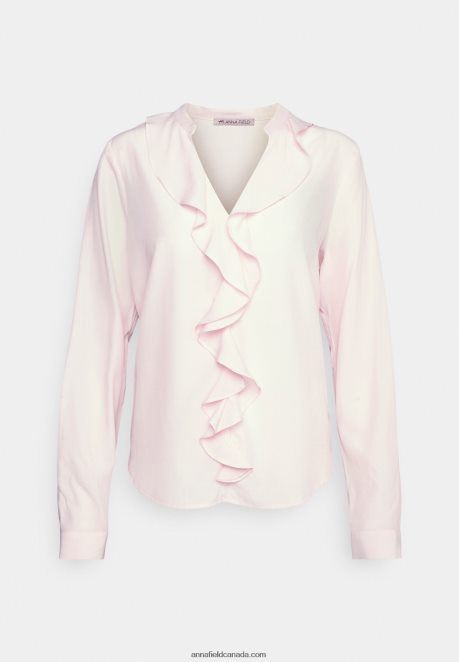 Anna Field Women Blouse With Frontal Volant Blouse Pink H42J4Z684