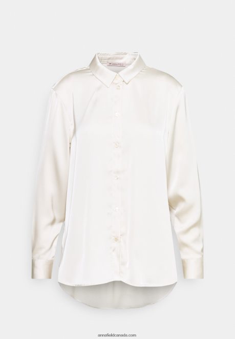 Anna Field Women Button-Down Blouse Beige H42J4Z676