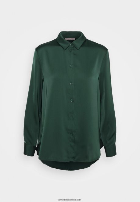 Anna Field Women Button-Down Blouse Green H42J4Z670