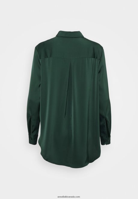 Anna Field Women Button-Down Blouse Green H42J4Z670