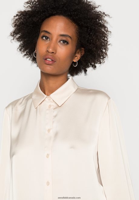 Anna Field Women Button-Down Blouse Nude H42J4Z667