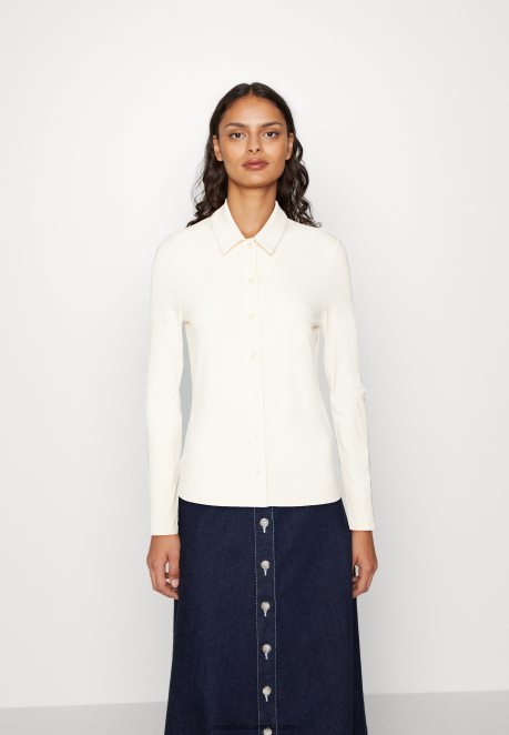 Anna Field Women Button-Down Blouse Off-White H42J4Z672