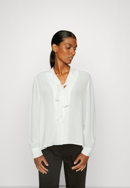 Anna Field Women Button-Down Blouse Off White H42J4Z673
