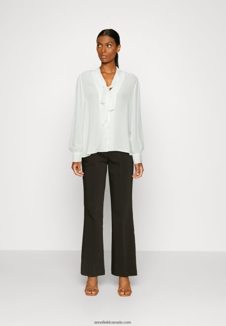 Anna Field Women Button-Down Blouse Off White H42J4Z673