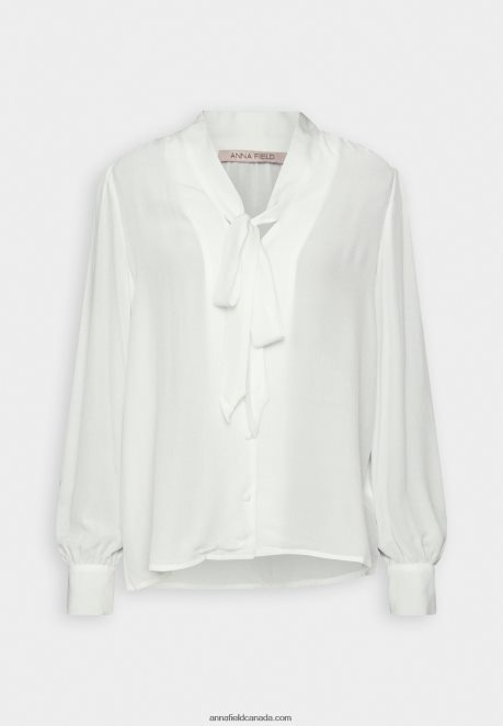 Anna Field Women Button-Down Blouse Off White H42J4Z673