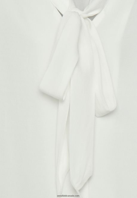 Anna Field Women Button-Down Blouse Off White H42J4Z673