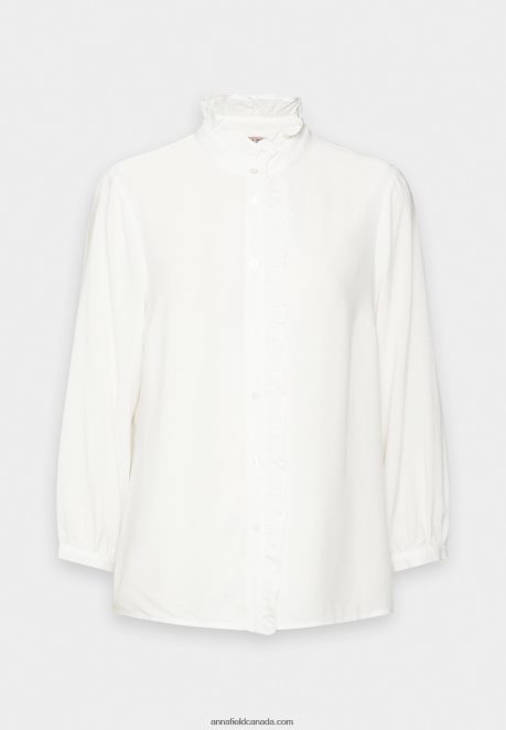 Anna Field Women Button-Down Blouse Off-White H42J4Z677