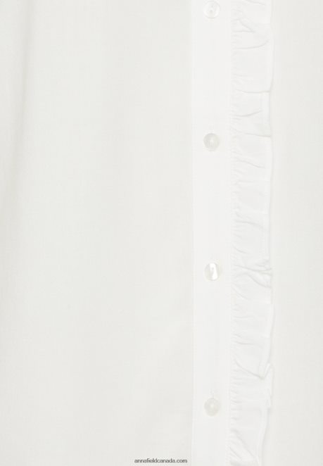 Anna Field Women Button-Down Blouse Off-White H42J4Z677
