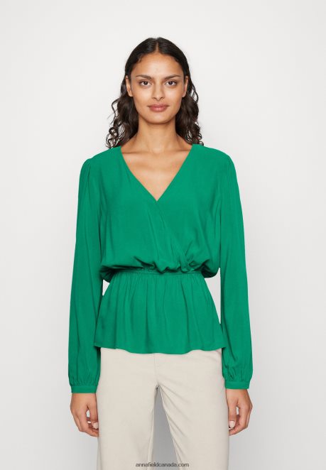 Anna Field Women Peplum Blouse Green H42J4Z692