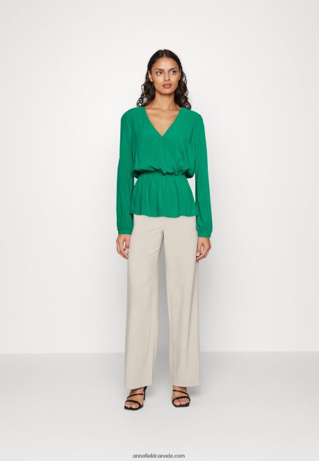 Anna Field Women Peplum Blouse Green H42J4Z692