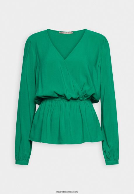 Anna Field Women Peplum Blouse Green H42J4Z692