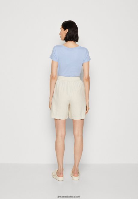 Anna Field Women Linen Mix Shorts Beige H42J4Z857