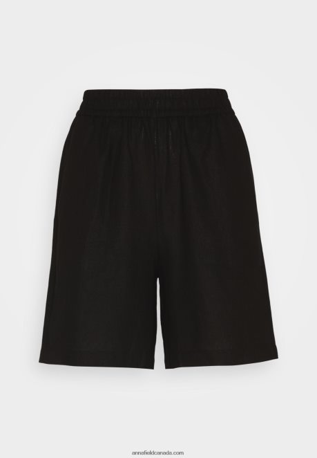 Anna Field Women Linen Mix Shorts Black H42J4Z858